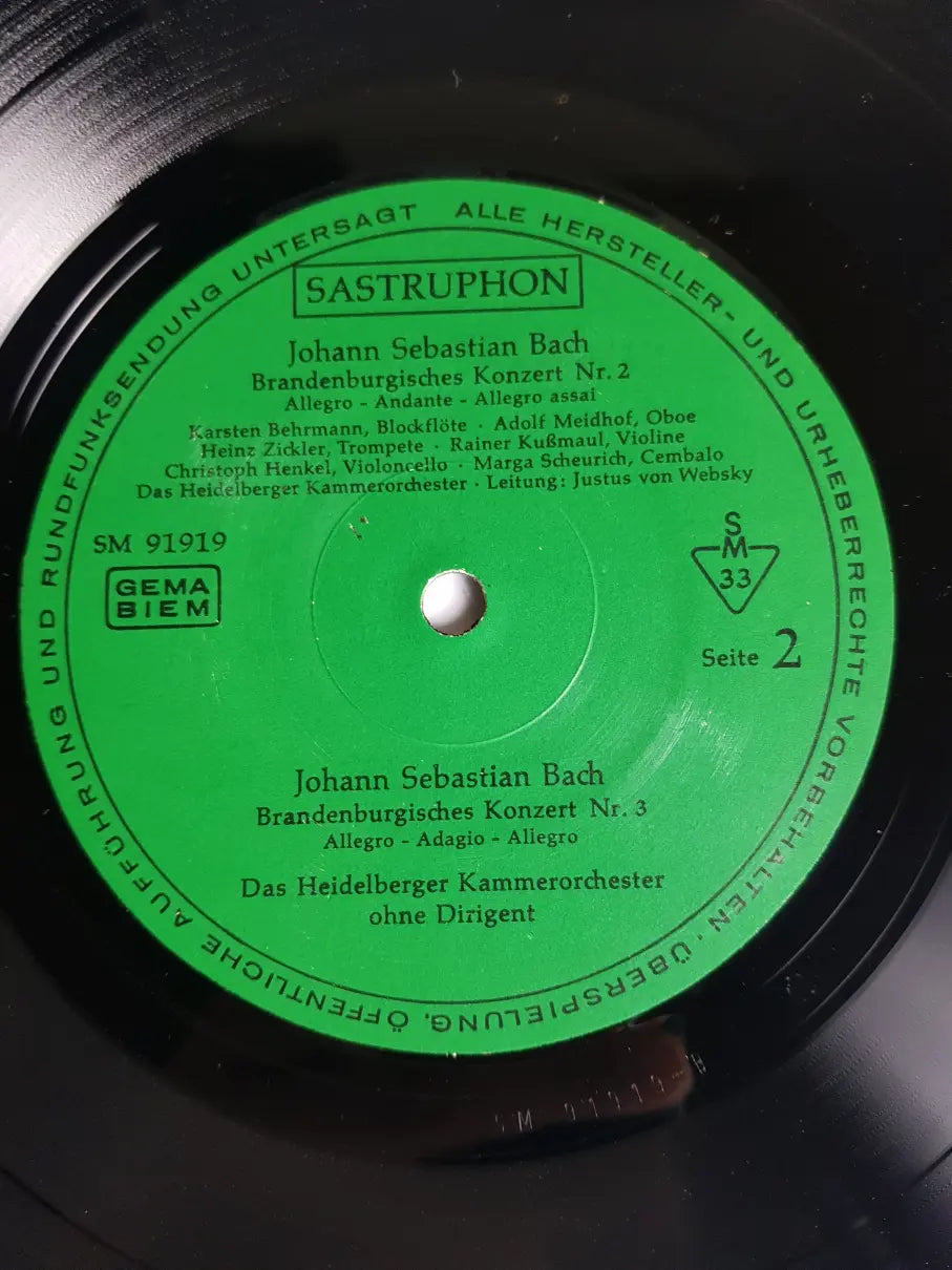 J. S. Bach - Das Heidelberger Kammerorchester – Brandenburgische Konzerte 1. 2. 3