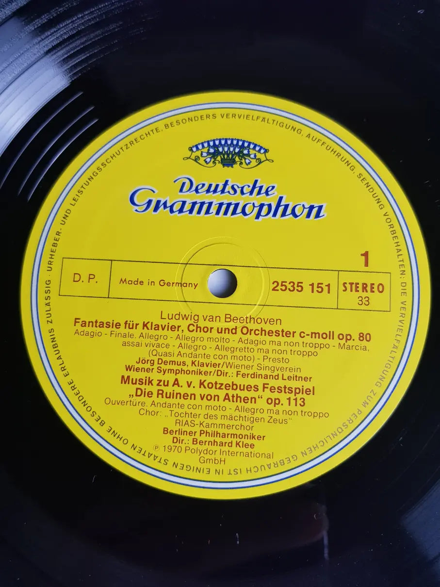 Ludwig van Beethoven, Ferdinand Leitner, Bernhard Klee – Chorfantasie - Die Ruinen Von Athen