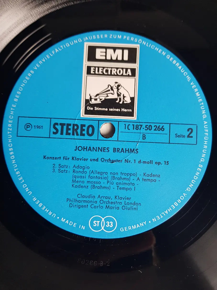Johannes Brahms - Claudio Arrau, Philharmonia Orchester London, Carlo Maria Giulini – Klavierkonzerte Nrs. 1 & 2