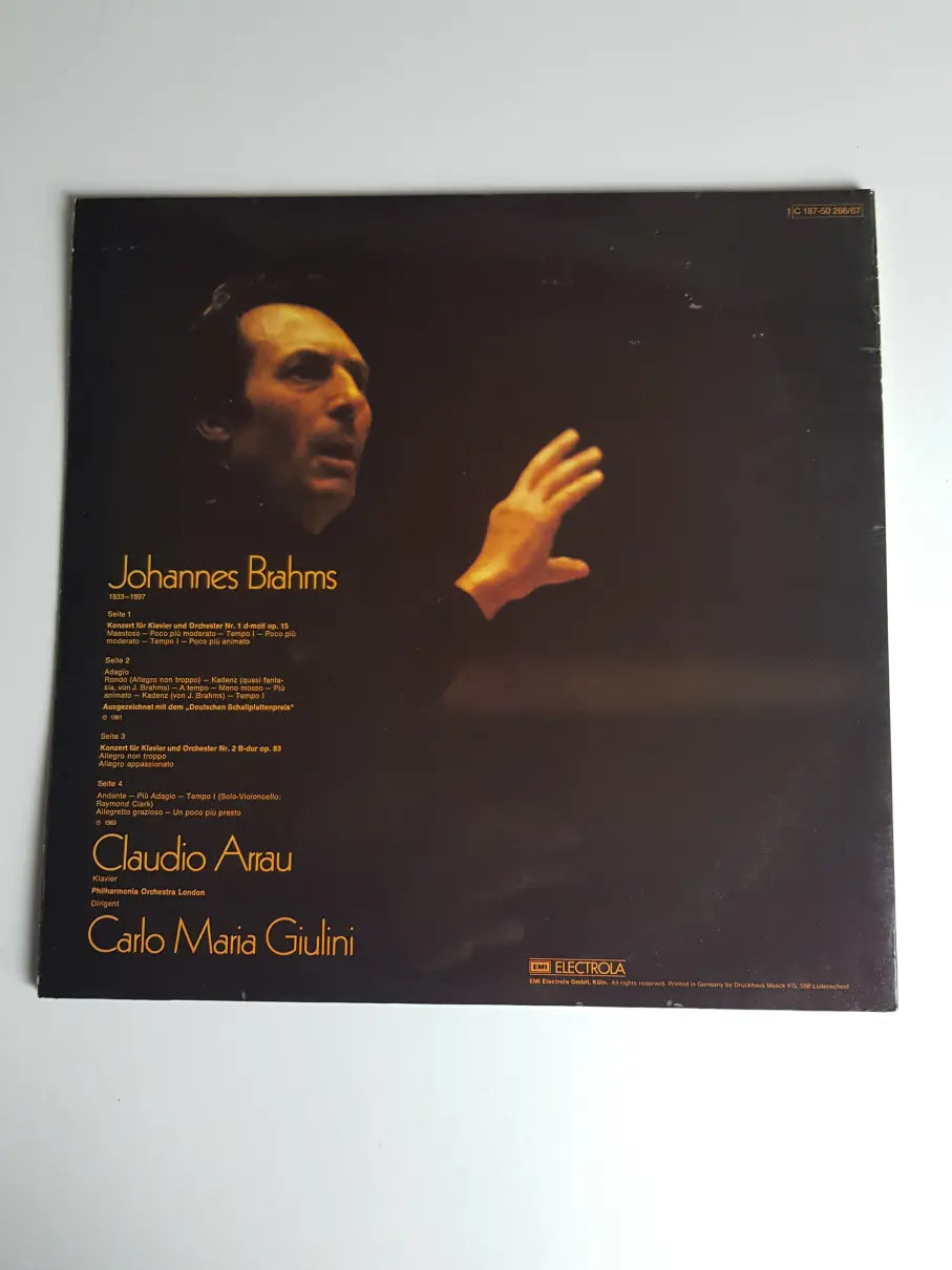 Johannes Brahms - Claudio Arrau, Philharmonia Orchester London, Carlo Maria Giulini – Klavierkonzerte Nrs. 1 & 2