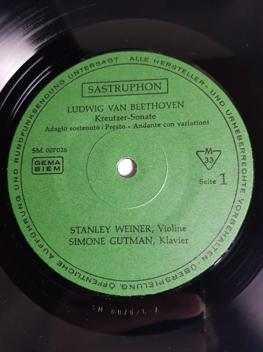 Beethoven - Stanley Weiner, Simone Guttman – Frühlings-Sonate / Kreutzer-Sonate