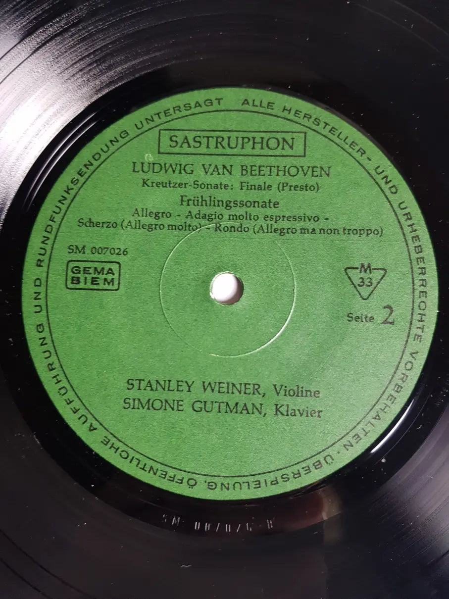 Beethoven - Stanley Weiner, Simone Guttman – Frühlings-Sonate / Kreutzer-Sonate