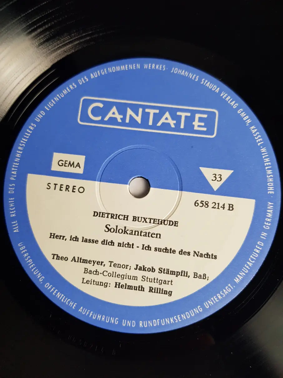Dietrich Buxtehude, Helen Donath, Theo Altmeyer, Prof. Jakob Stämpfli, Bachcollegium Stuttgart, Helmuth Rilling – Solokantaten