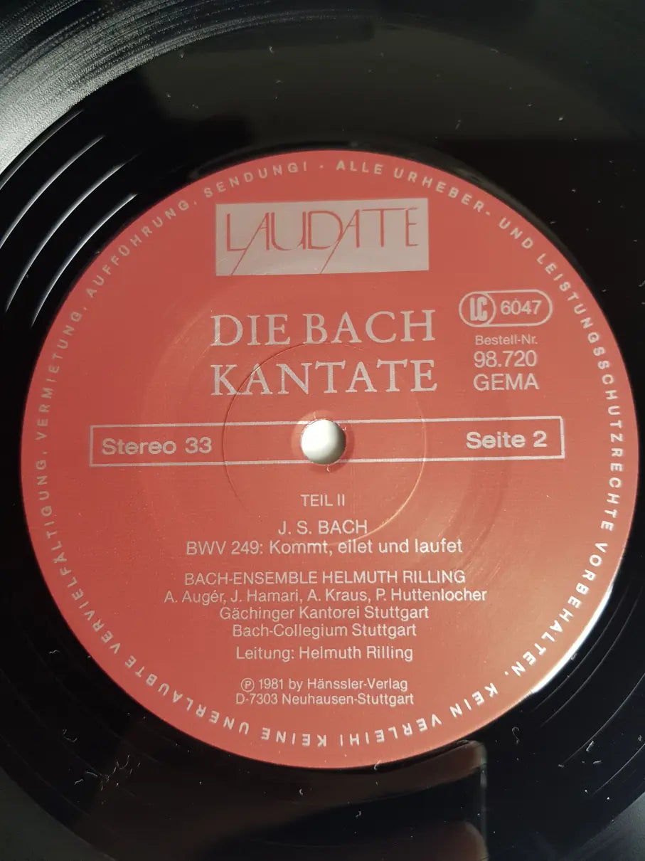 Johann Sebastian Bach, Gächinger Kantorei Stuttgart, Bach-Collegium Stuttgart, Helmuth Rilling – Die Bach Kantate - BWV 249 Osteroratorium - Easter Oratorio "Kommet, Eilet Und Laufet / Come, Hasten And Hurry"