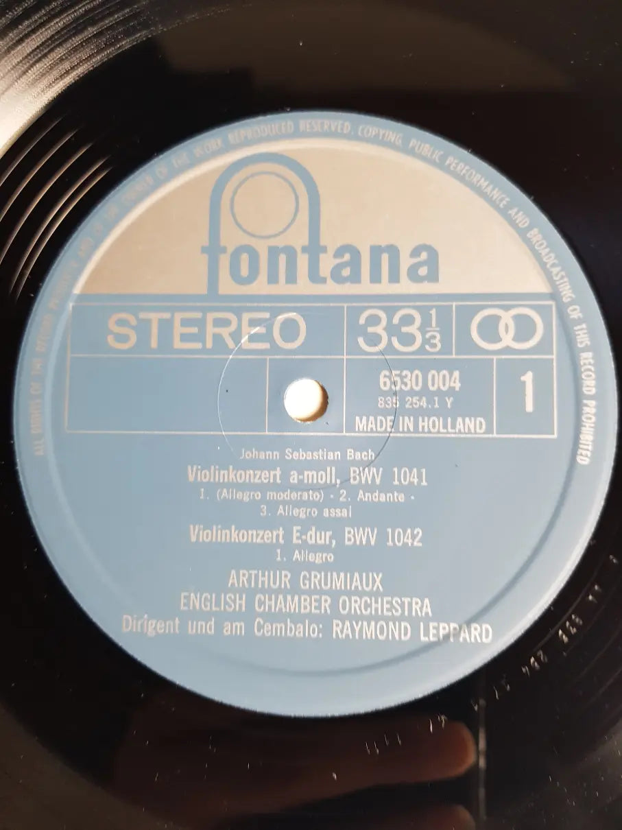 Bach, Haydn - Arthur Grumiaux, English Chamber Orchestra, Raymond Leppard – Violinkonzerte A-Moll, BWV 1041 / E-Dur, BWV 1042 / Violinkonzert C-Dur
