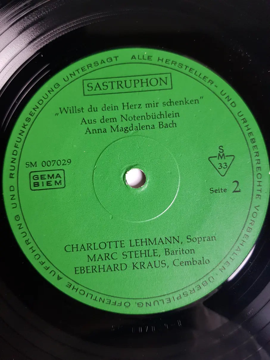 Charlotte Lehmann, Marc Stehle, Eberhard Kraus – Willst Du Dein Herz Mir Schenken (Aus Dem Notenbüchlein Anna Magdalena Bach)