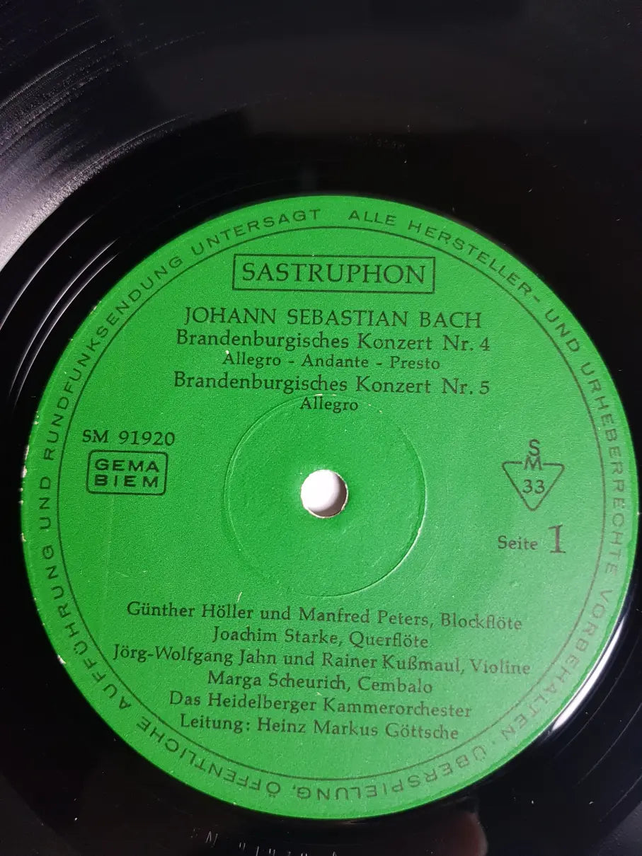 J. S. Bach, Das Heidelberger Kammerorchester – Brandenburgische Konzerte 4 • 5 • 6