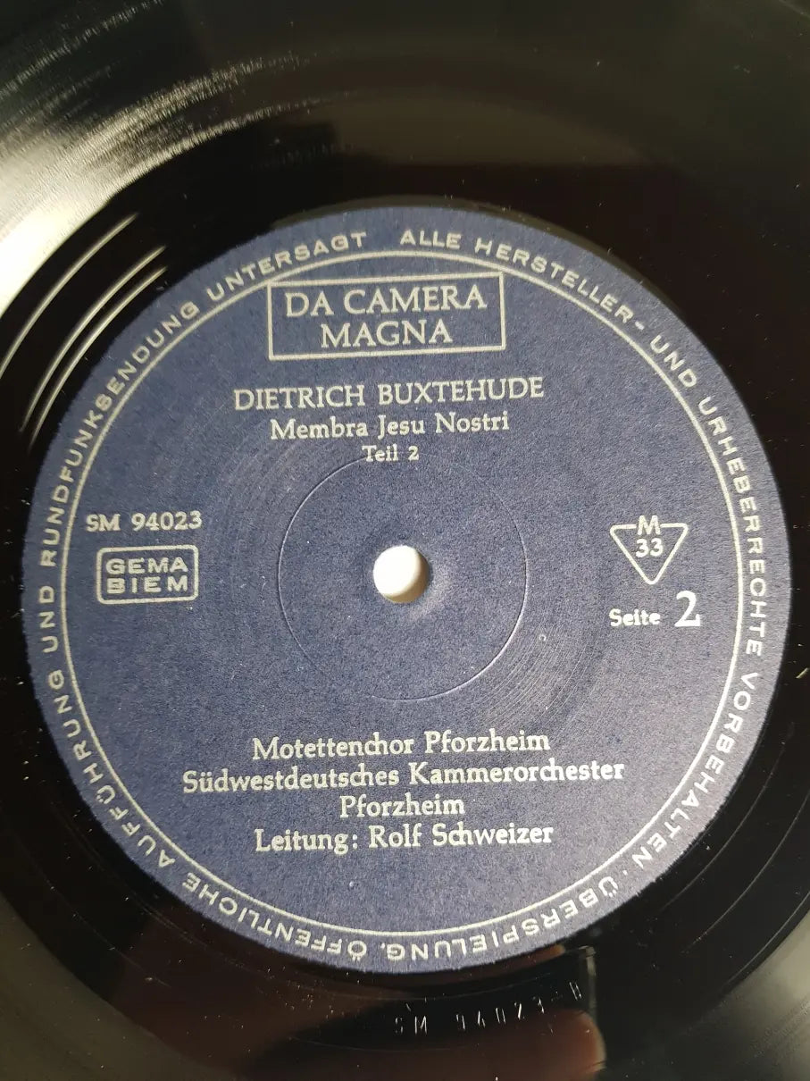 Buxtehude, Motettenchor Pforzheim, Südwestdeutsches Kammerorchester Leitung: Rolf Schweizer – Membra Jesu Nostri