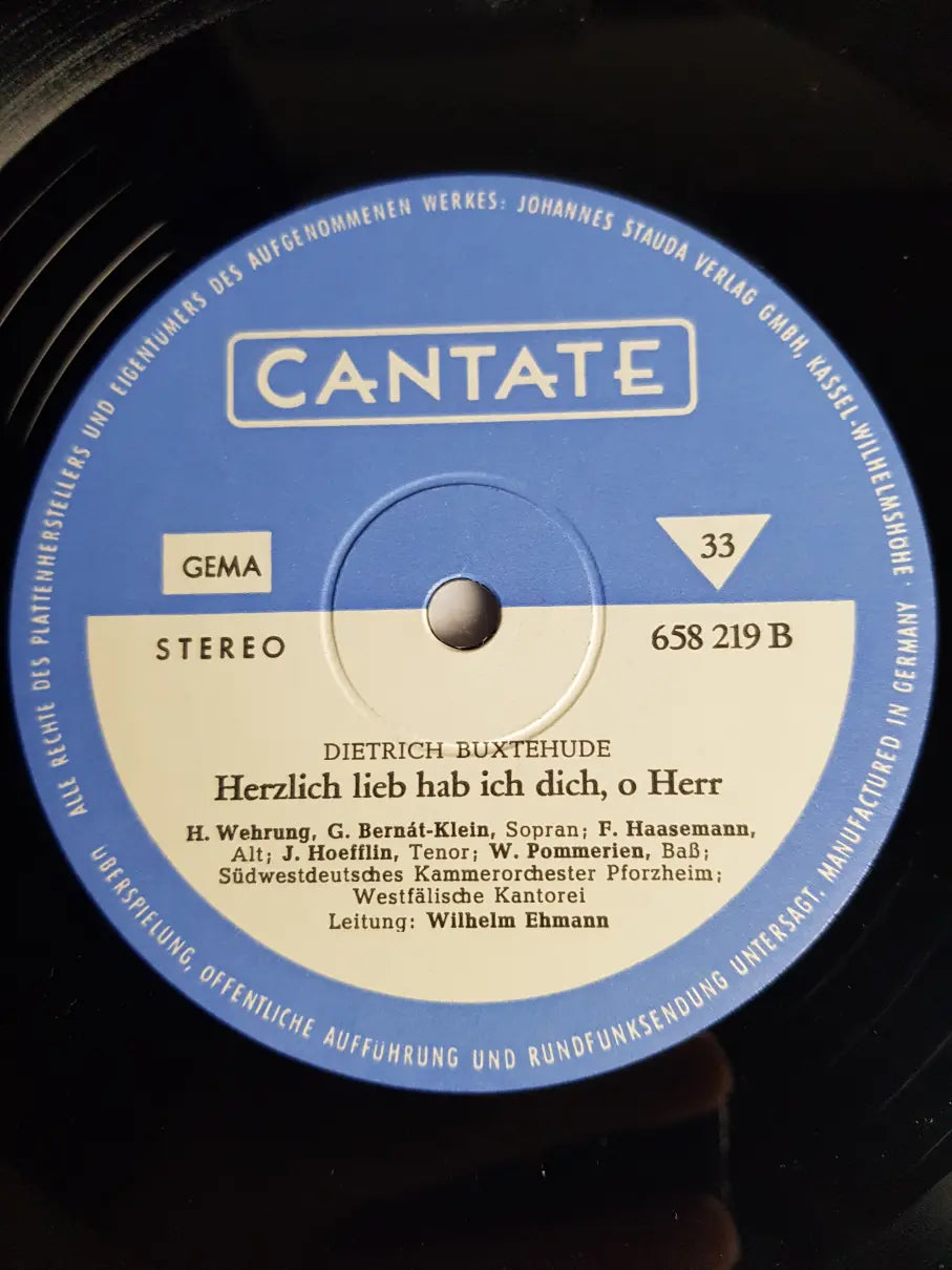 Dietrich Buxtehude - Westfälische Kantorei, Südwestdeutsches Kammerorchester, Wilhelm Ehmann – Choralkantaten