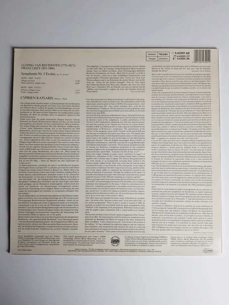 Beethoven / Liszt - Cyprien Katsaris – Symphonie Nr. 3 Eroica