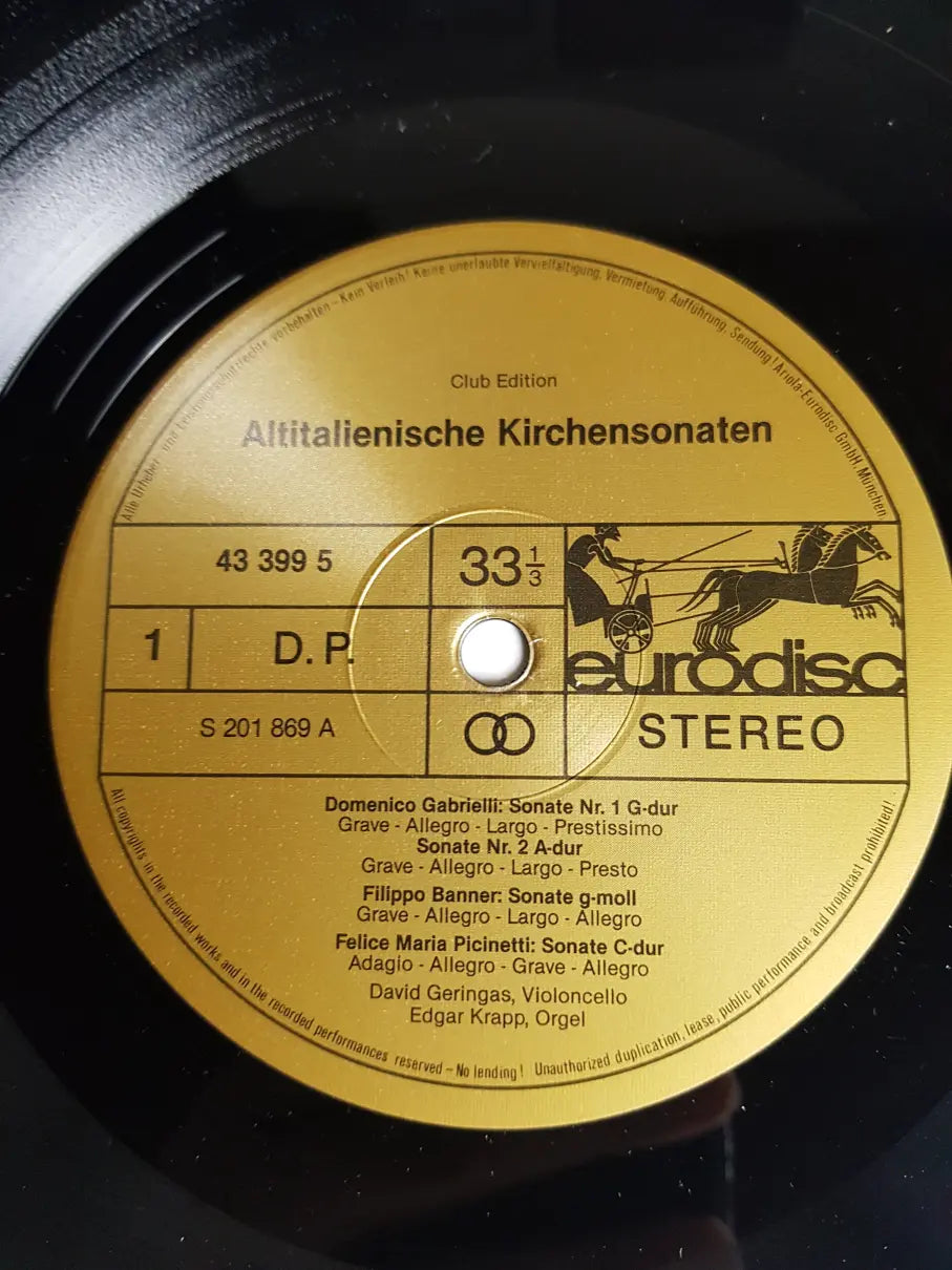 David Geringas, Edgar Krapp – Altitalienische Kirchensonaten