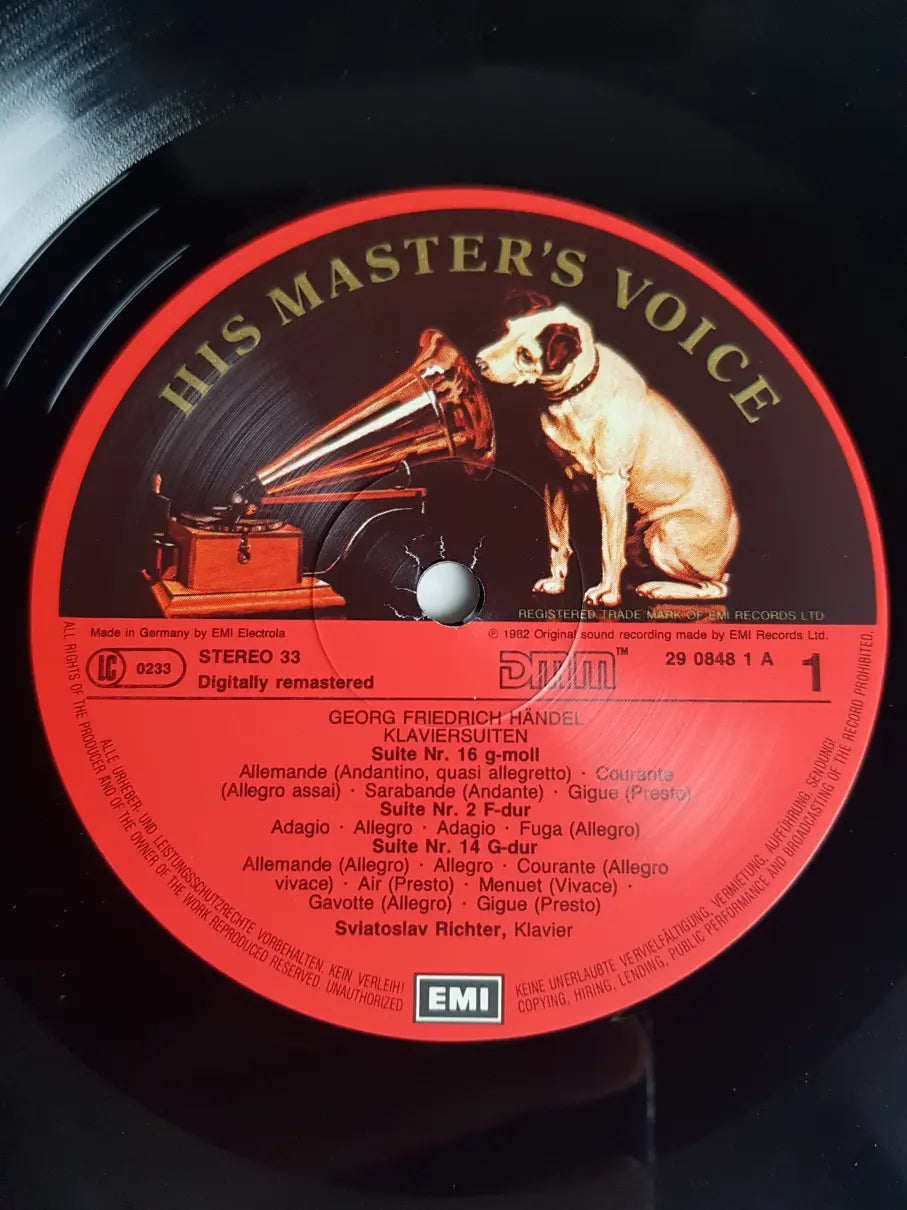 Händel, Sviatoslav Richter – Klavier-Suiten = Keyboard Suites Nos. 2, 3, 9, 14, 16