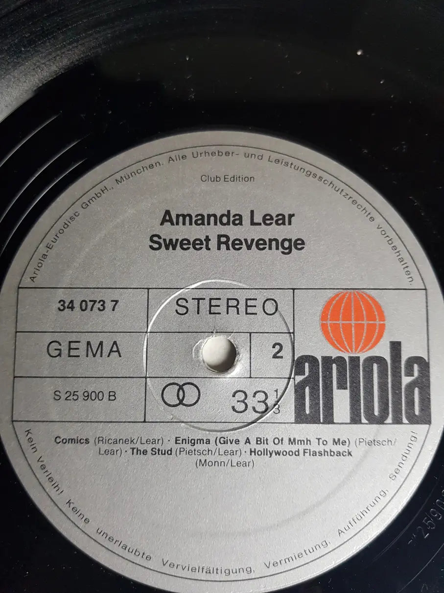 Amanda Lear – Sweet Revenge Schallplatte Gatefold ohne OIS und Poster