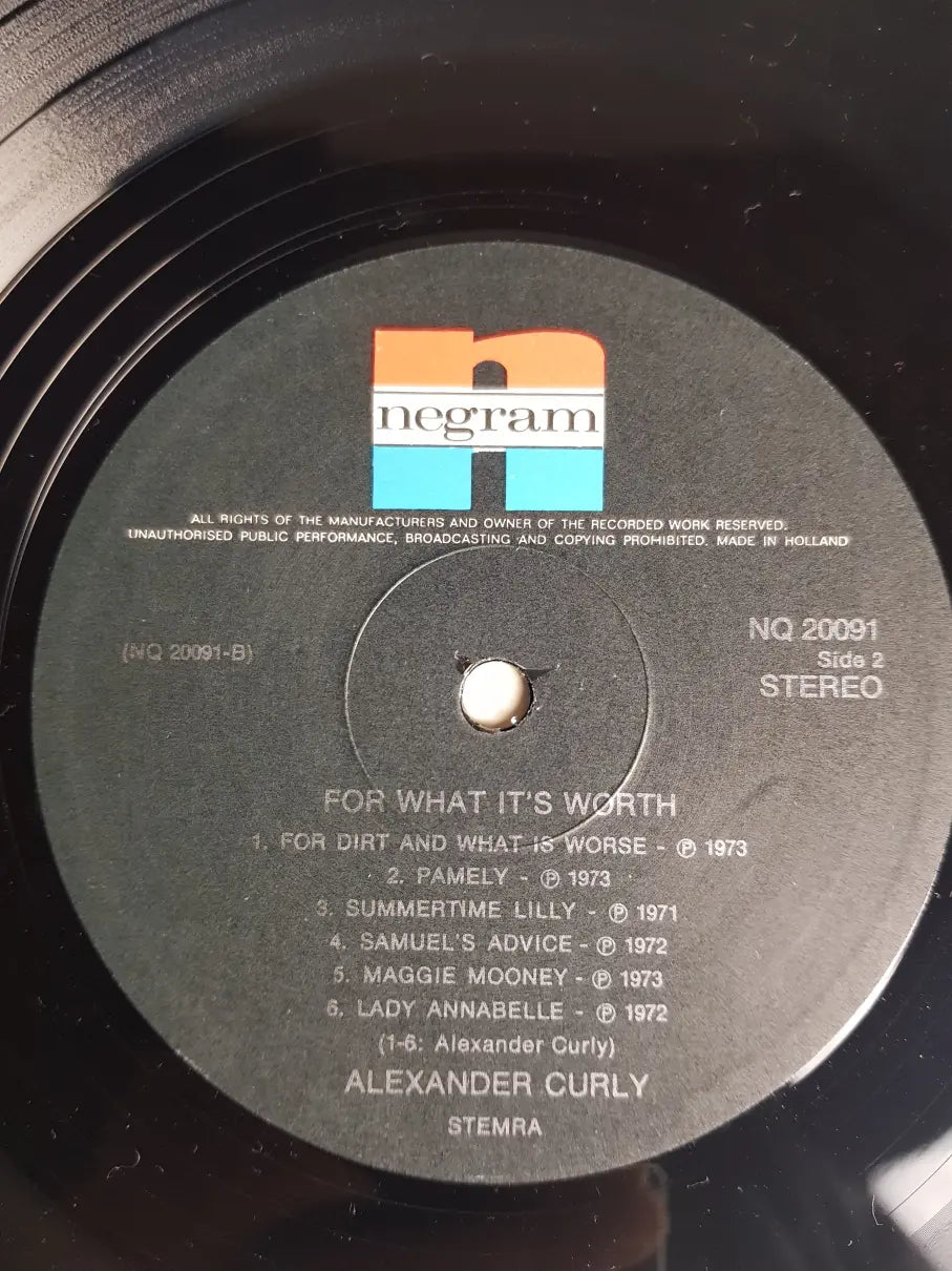 Alexander Curly – For What It's Worth