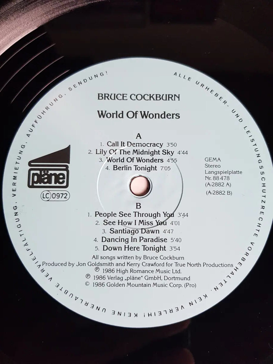 Bruce Cockburn ‎– World Of Wonders