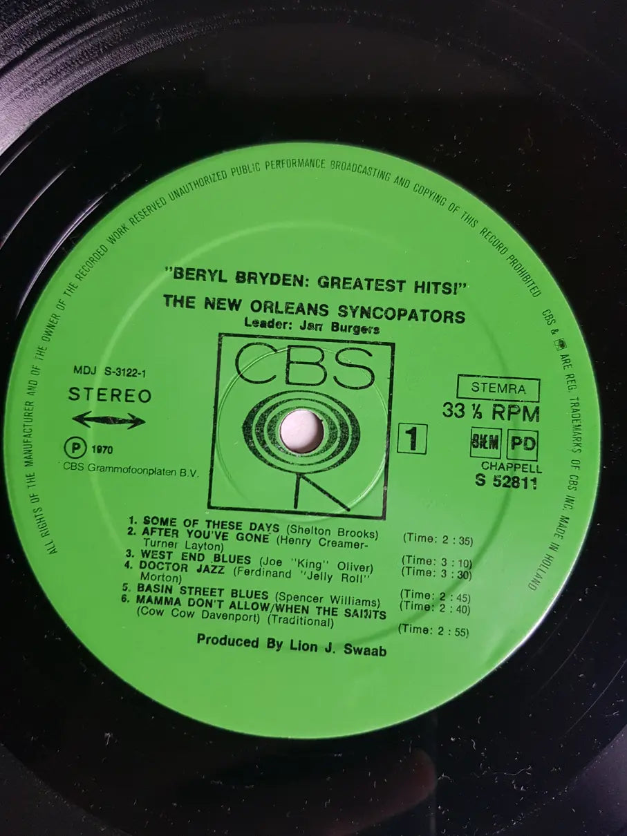 Beryl Bryden With The New Orleans Syncopators – Greatest Hits SIGNIERT!