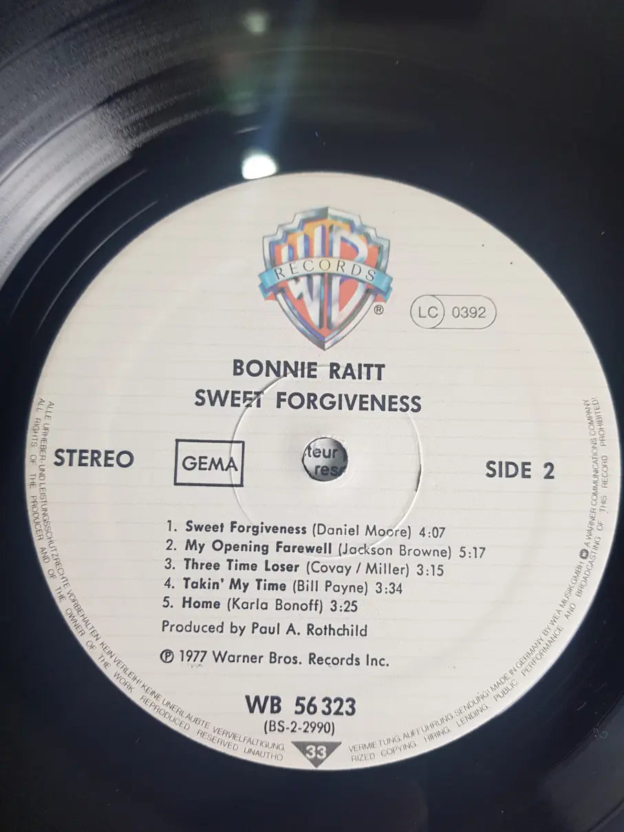 Bonnie Raitt – Sweet Forgiveness