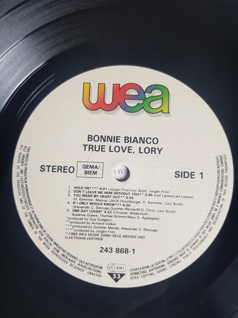 Bonnie Bianco – True Love, Lory