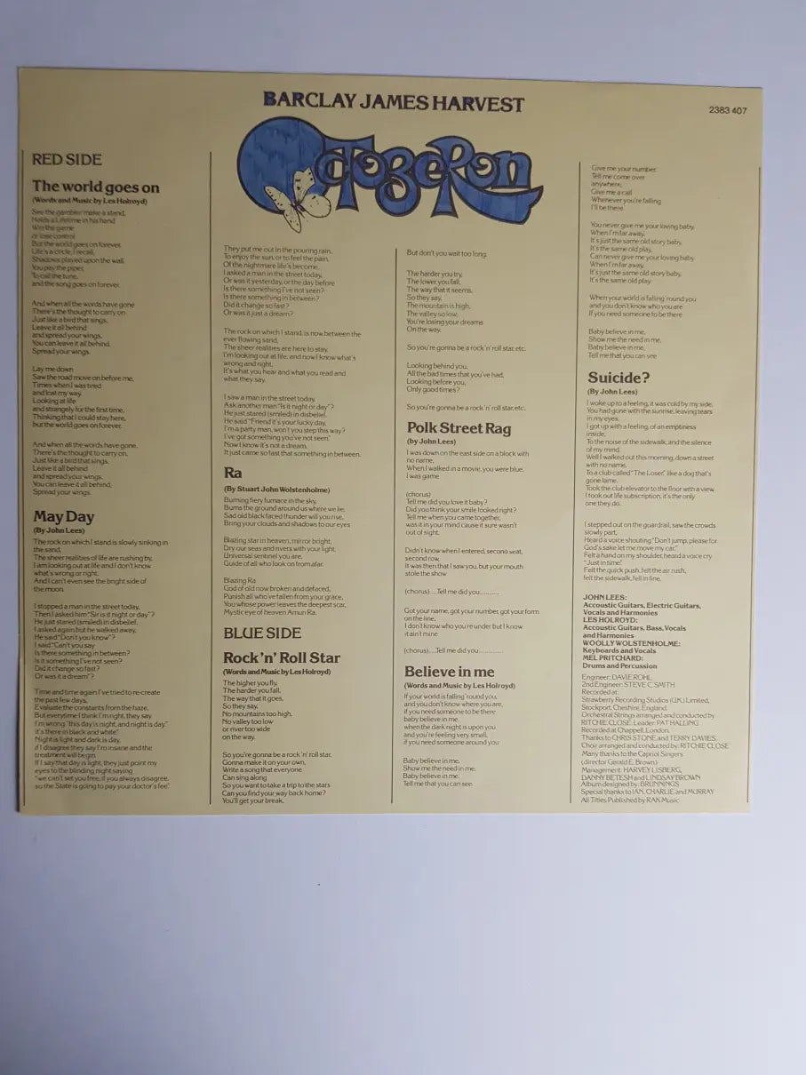 Barclay James Harvest – Octoberon