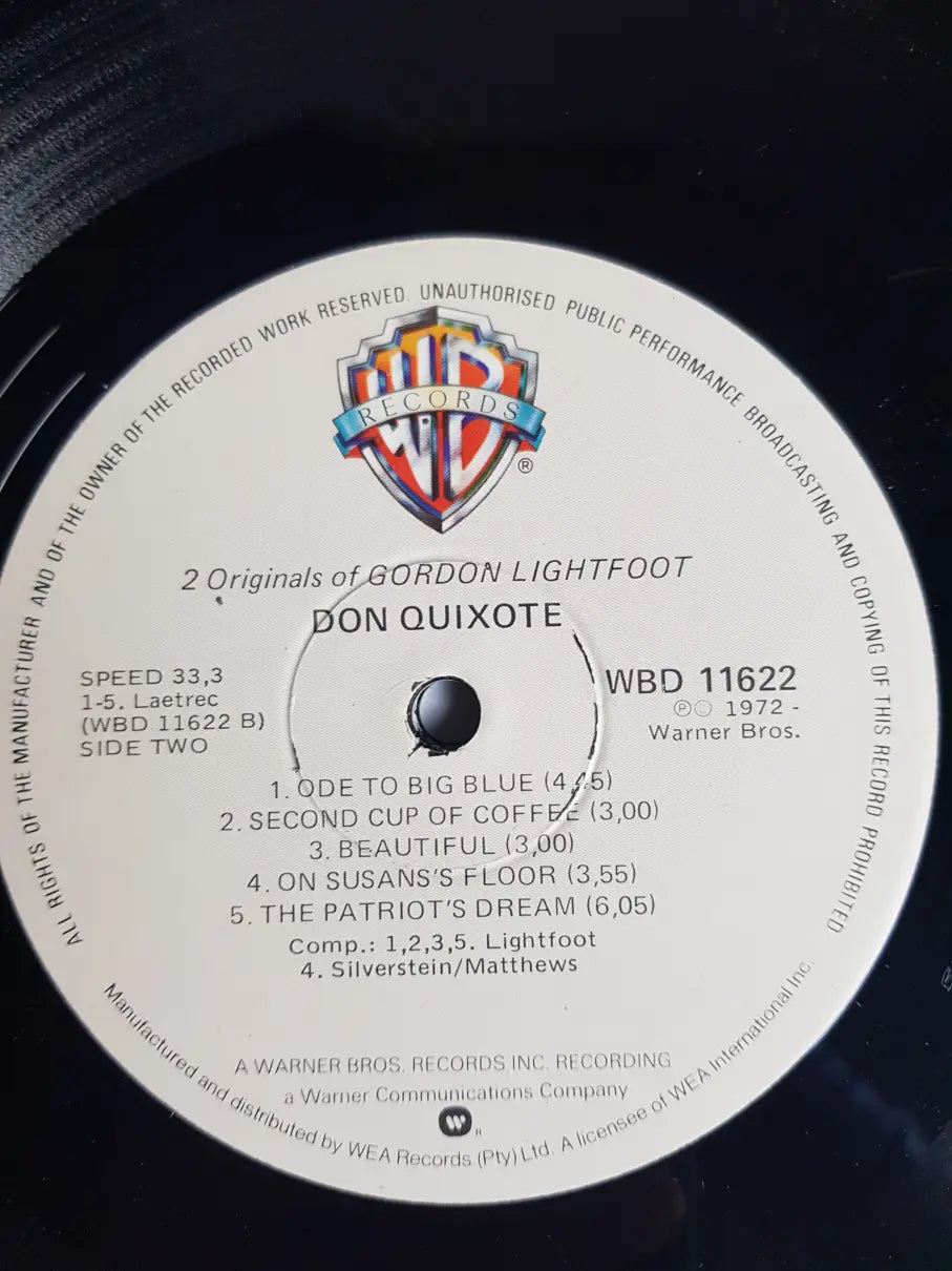 Gordon Lightfoot – 2 Originals Of Gordon Lightfoot WBD 11622