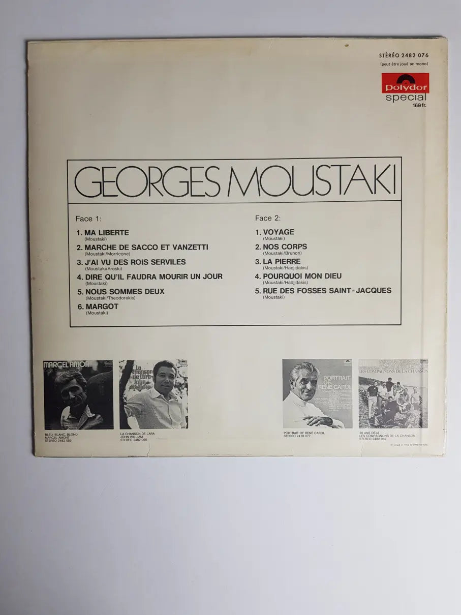 Georges Moustaki – Ma Liberté