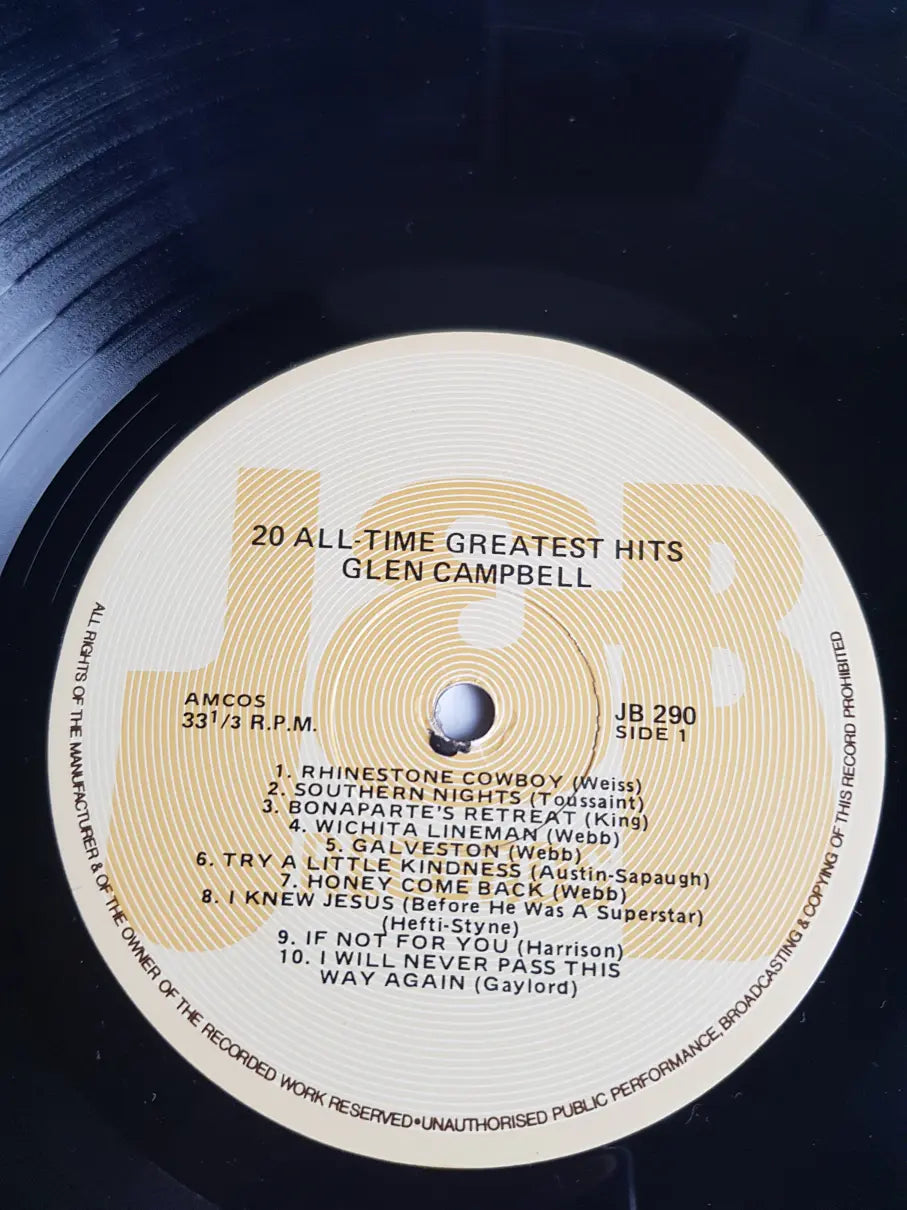 Glen Campbell – 20 All Time Greatest Hits