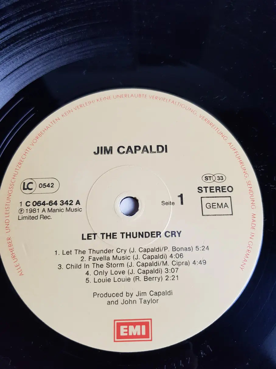 Jim Capaldi – Let The Thunder Cry