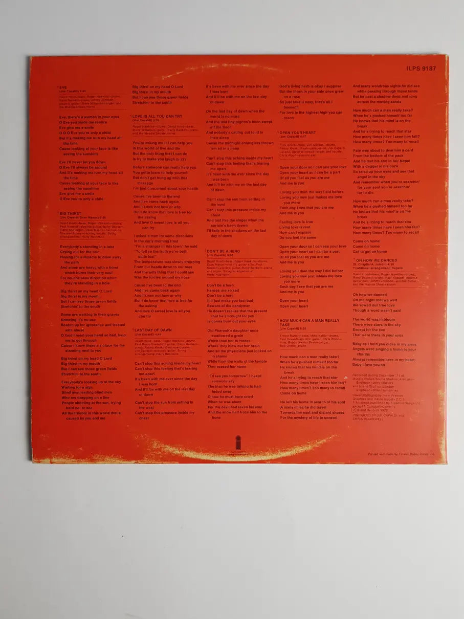 Jim Capaldi – Oh How We Danced