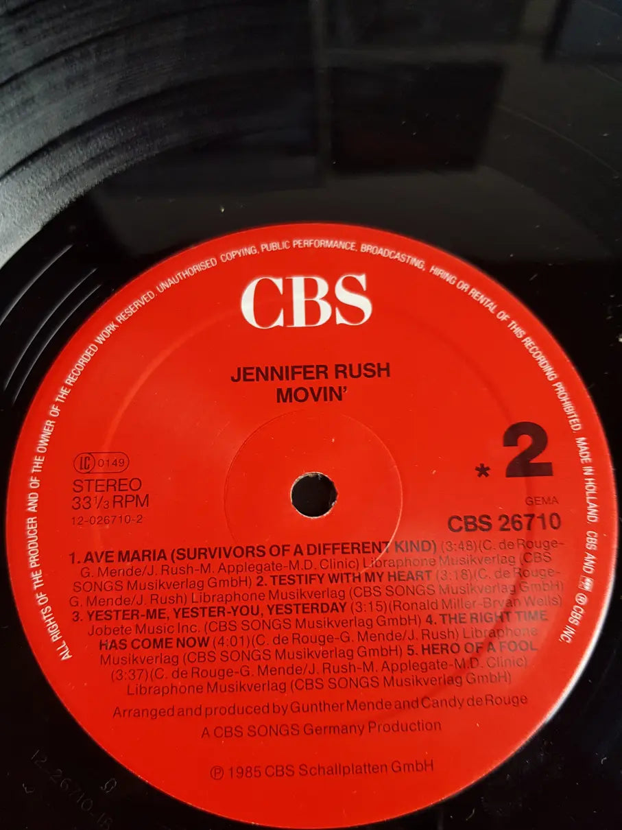 Jennifer Rush – Movin' NL