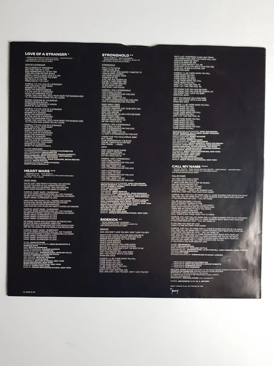 Jennifer Rush – Heart Over Mind