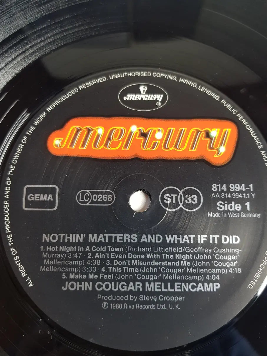 John Cougar – Nothin' Matters And What If It Did