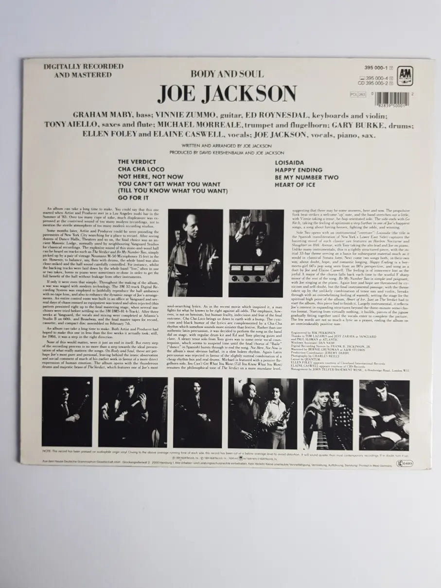 Joe Jackson – Body And Soul