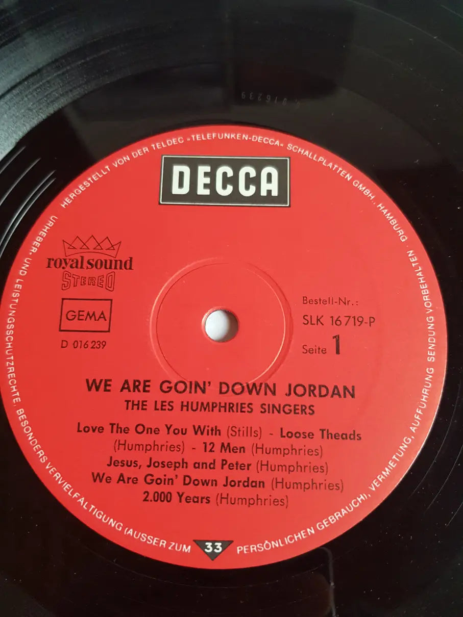 The Les Humphries Singers – We Are Goin' Down Jordan