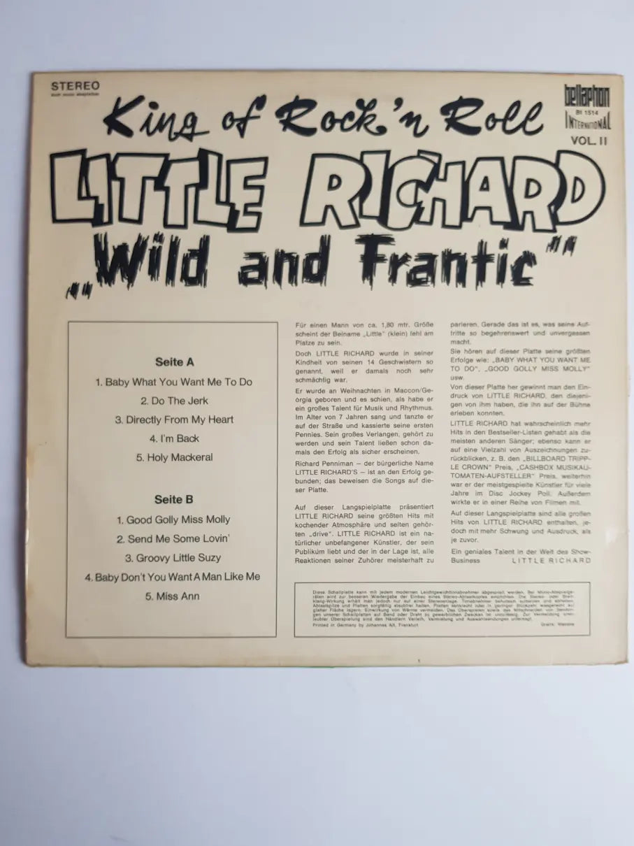 Little Richard – Wild And Frantic
