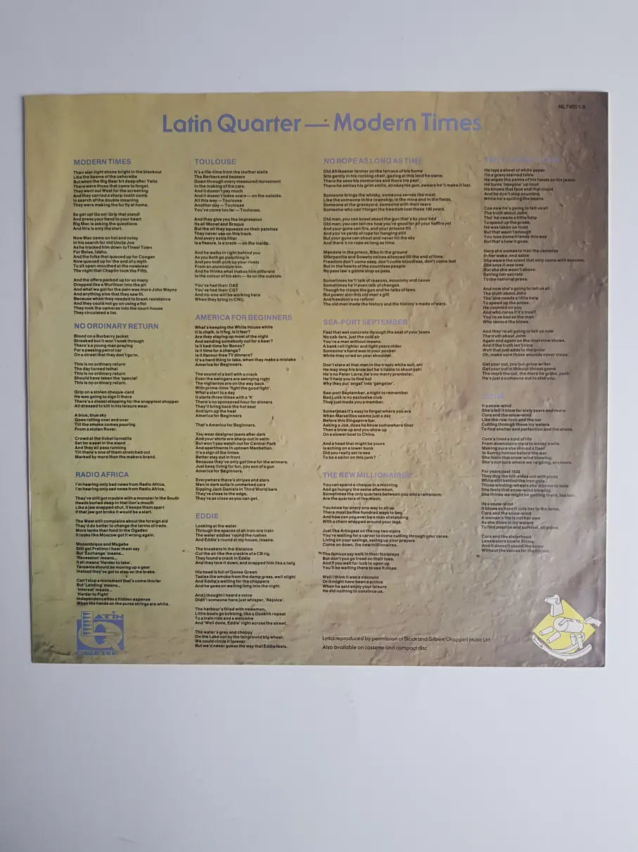 Latin Quarter – Modern Times