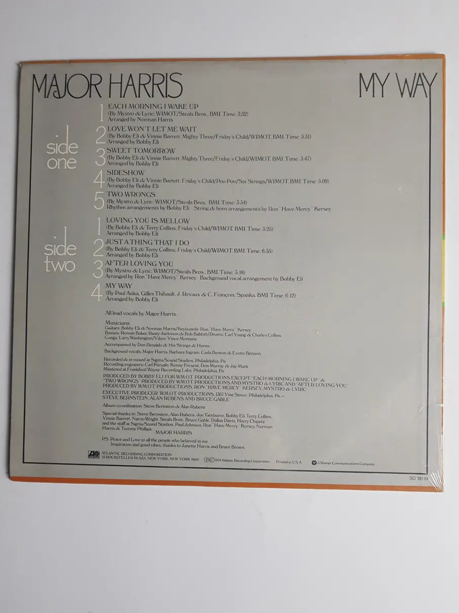 Major Harris ‎– My Way