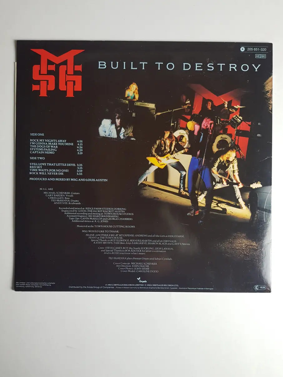 The Michael Schenker Group – Built To Destroy