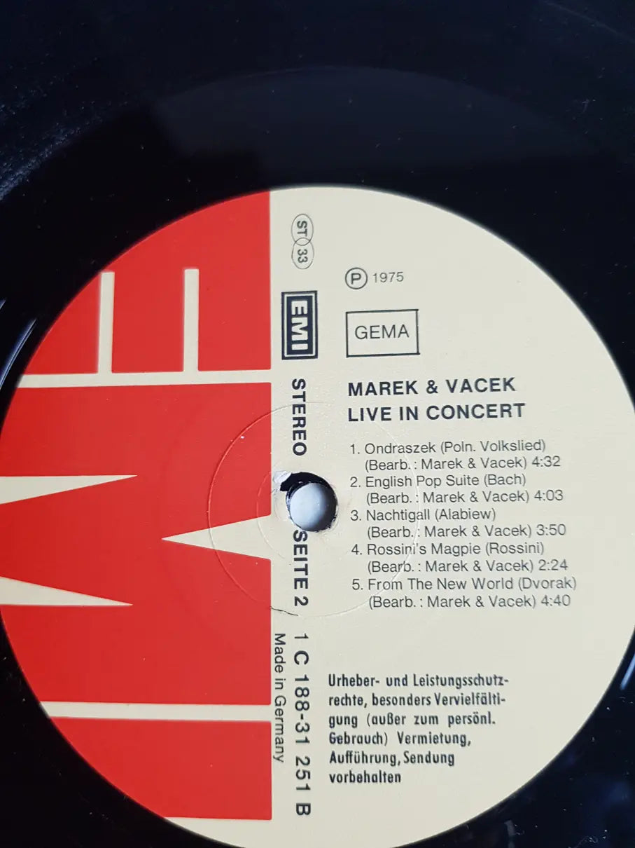 Marek & Vacek – Marek & Vacek Live