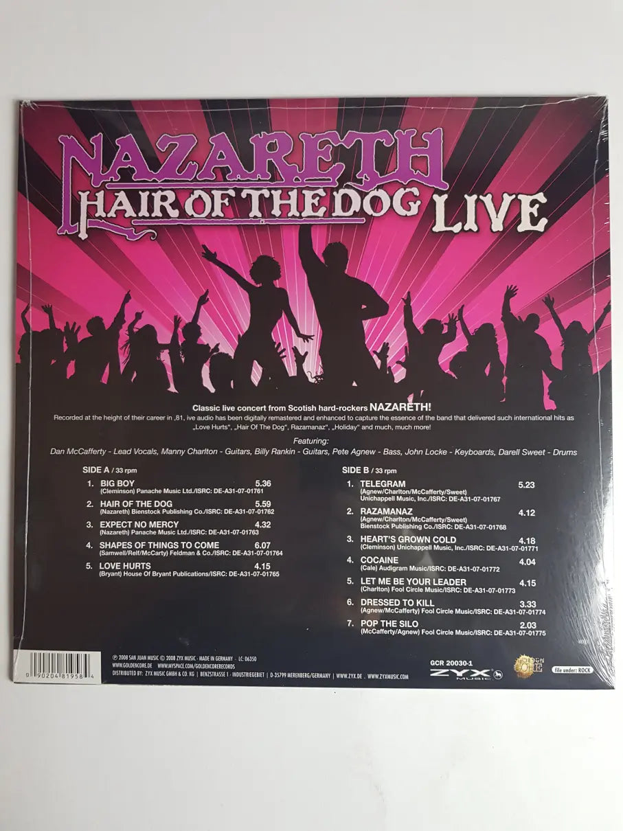 Nazareth ‎– Hair Of The Dog Live