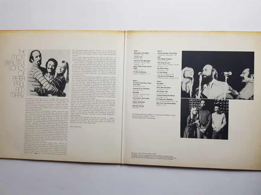 Peter, Paul & Mary – The Most Beautiful Songs Of Peter, Paul & Mary