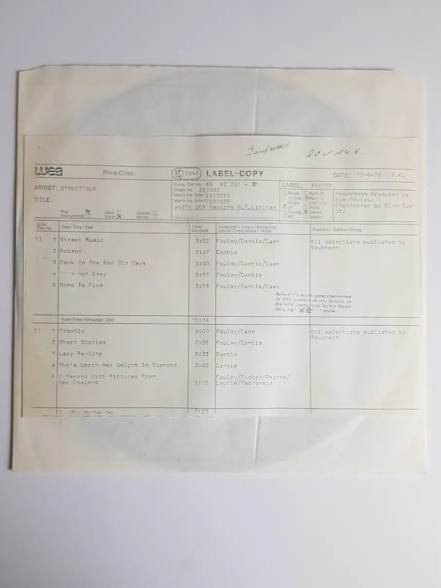 Street Talk – Street Talk (Promo)