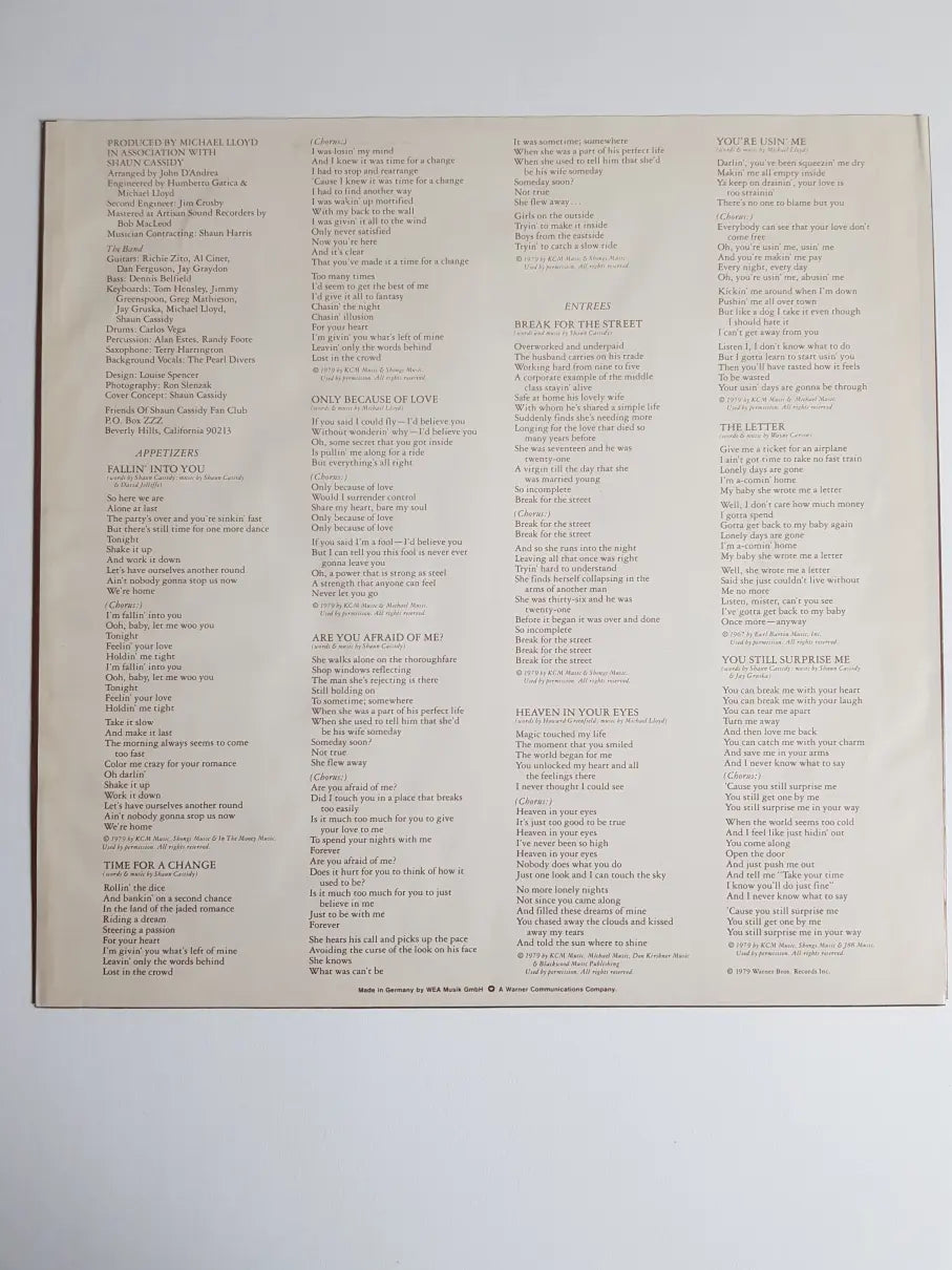 Shaun Cassidy – Room Service