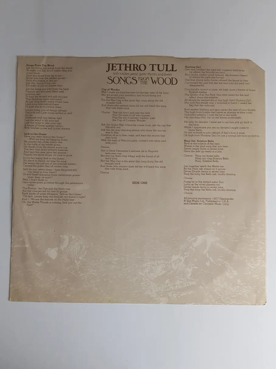 Jethro Tull – Songs From The Wood