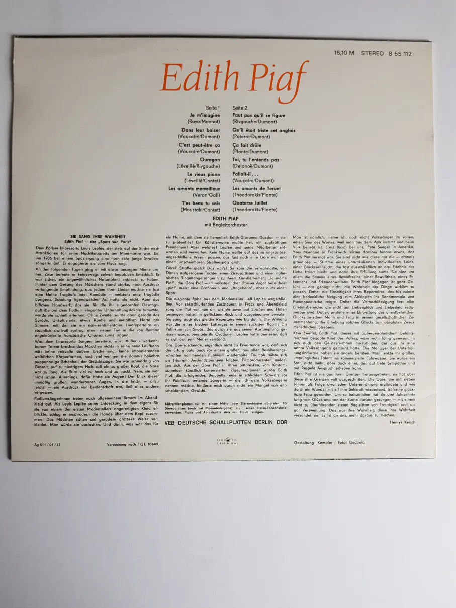 Edith Piaf – Edith Piaf