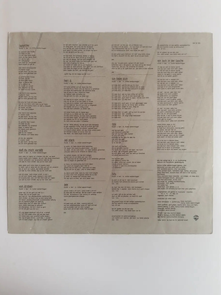 Marius Müller-Westernhagen – Stinker