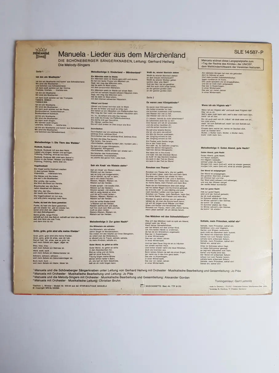 Manuela – Lieder Aus Dem Märchenland