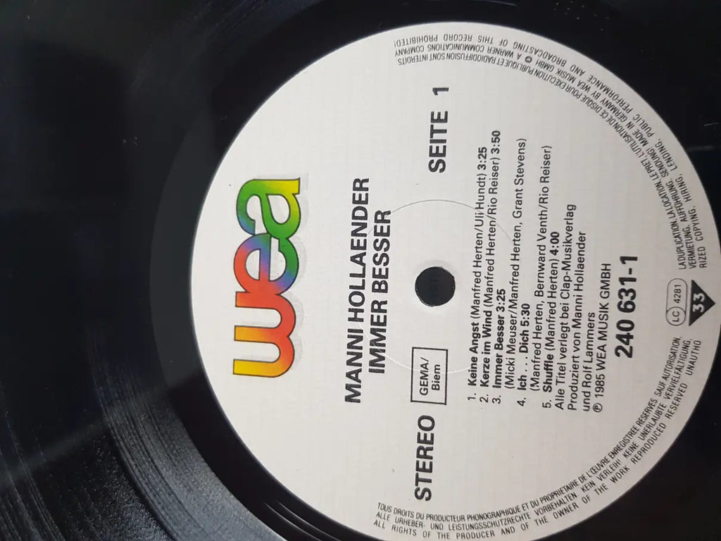 Manni Hollaender – Immer Besser