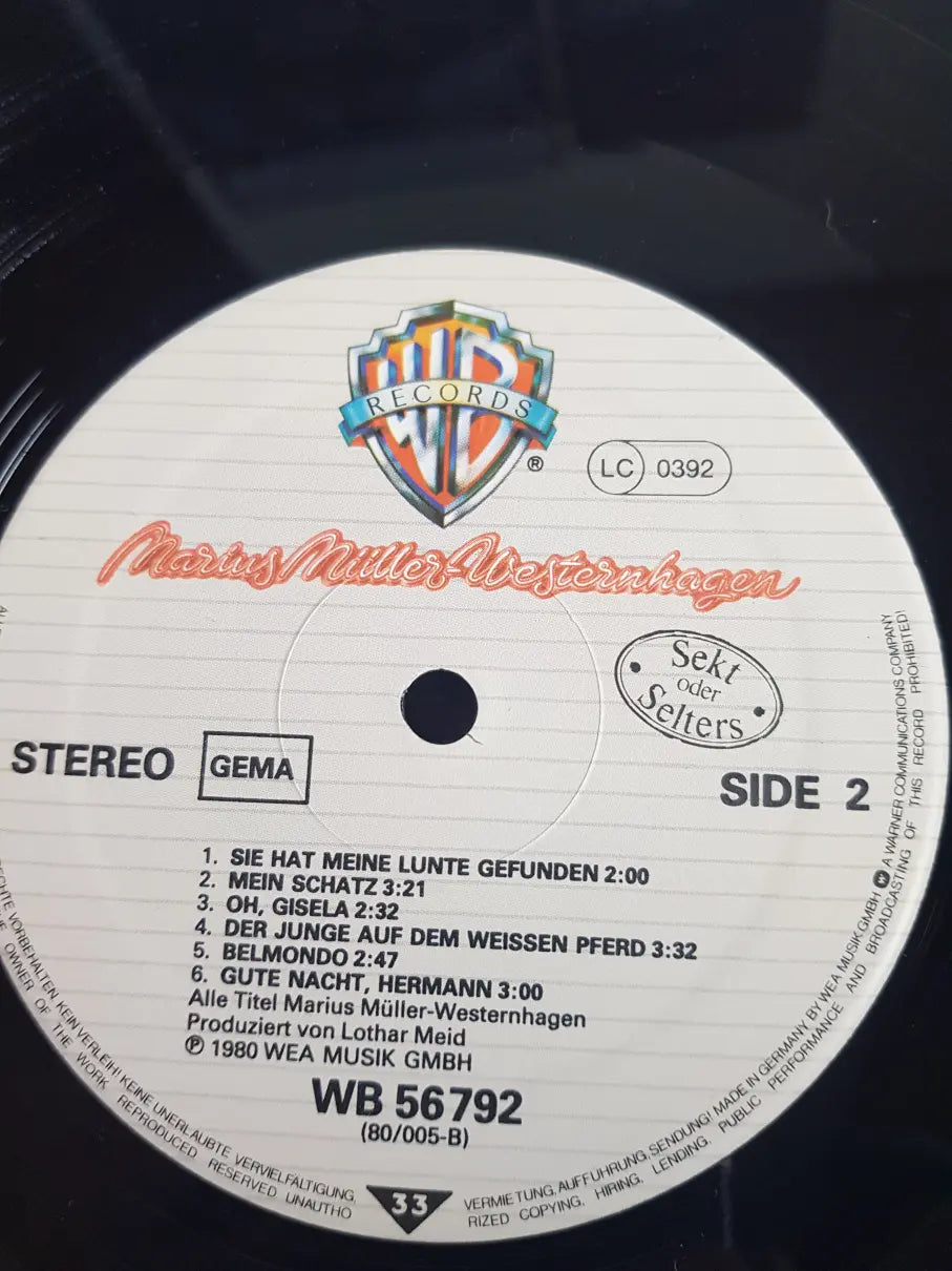 Marius Müller-Westernhagen – Sekt Oder Selters