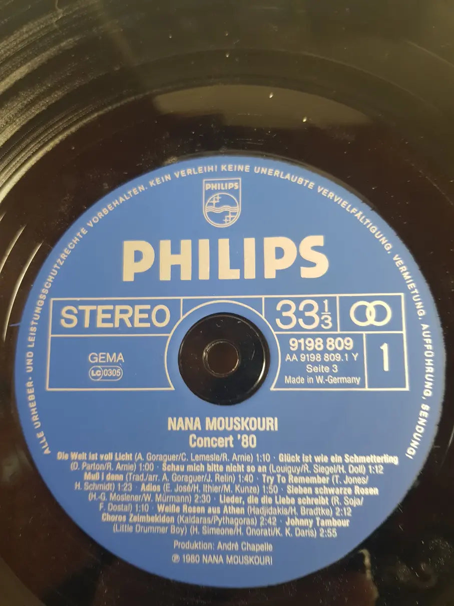 Nana Mouskouri – Concert '80 ›Die Stimme‹ (Das Live-Doppelalbum)