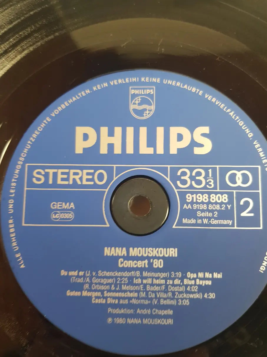 Nana Mouskouri – Concert '80 ›Die Stimme‹ (Das Live-Doppelalbum)